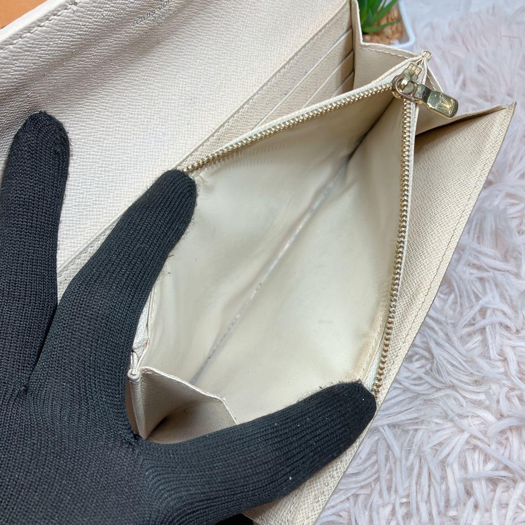 美品 ルイヴィトン ダミエ アズール ポルトフォイユ サラ レディース 長財布