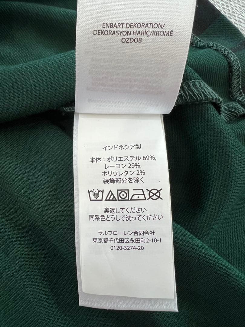 ラルフローレン　緑×黒　ノースリーブ チェック柄 ワンピース　サイズL150cm