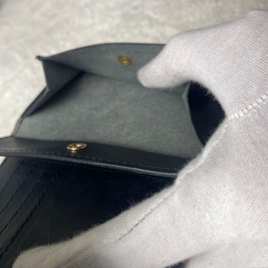 MR. OLIVE 三つ折り財布 黒 牛革 ME115P