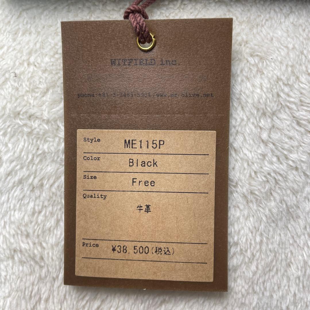 MR. OLIVE 三つ折り財布 黒 牛革 ME115P