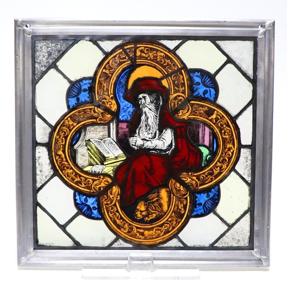 ボストン美術館 限定品 本を読む聖職者 ヴィンテージ ステンドグラス カトリック