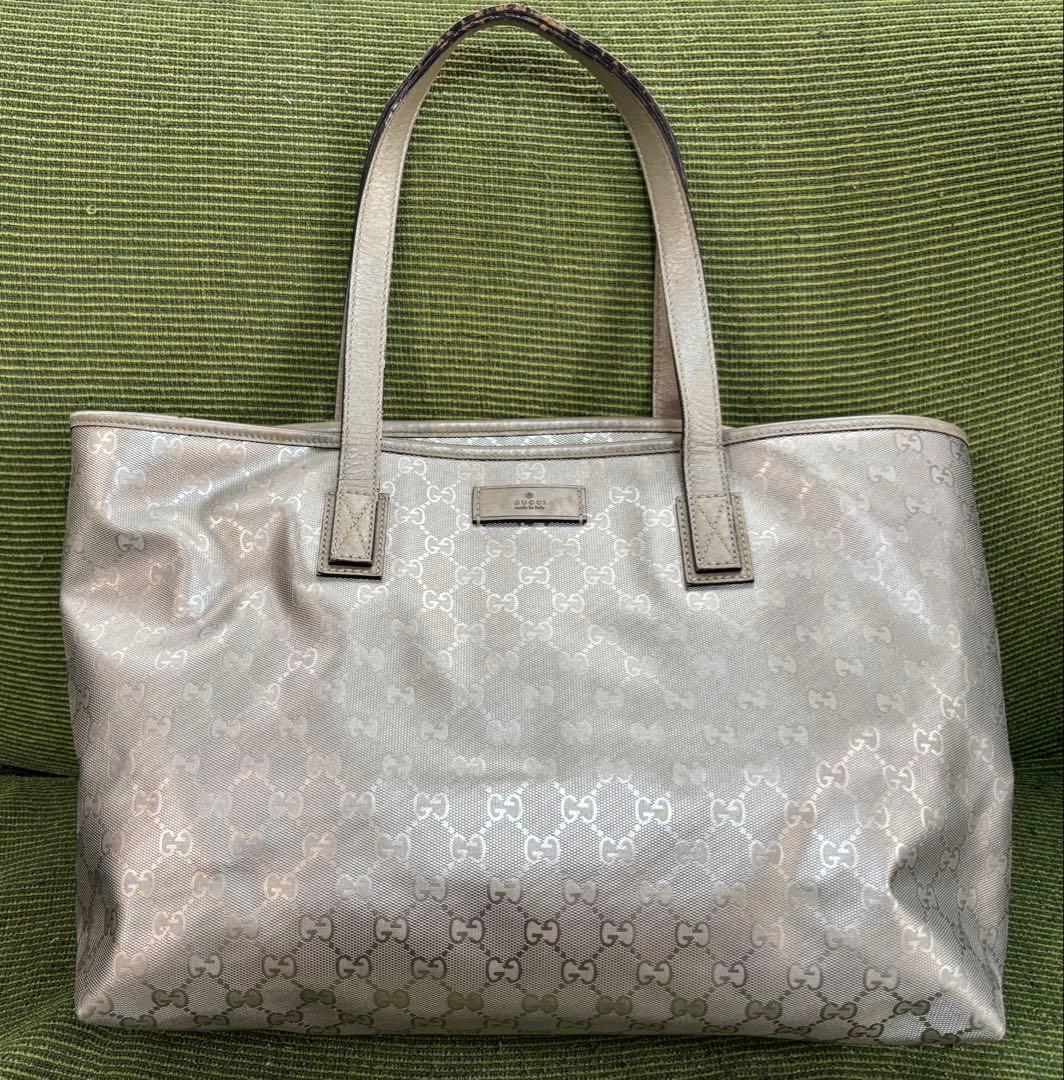 GUCCI グッチ インプリメ トートバッグ GG柄 　＊持ち手にダメージあり