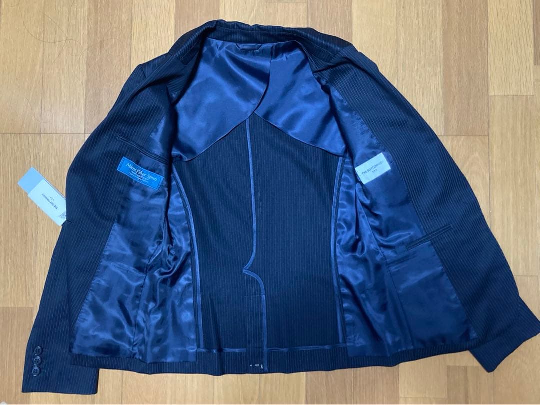 新品未使用　SUIT COMPANY 紺　ストライプ　パンツスーツ上下