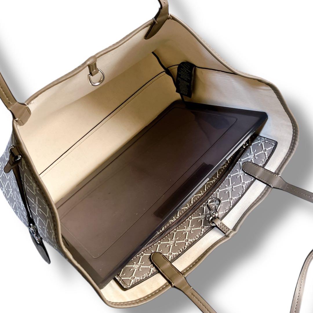 ローレンラルフローレン A4収納可 肩掛け可 大容量 トートバッグ グレー