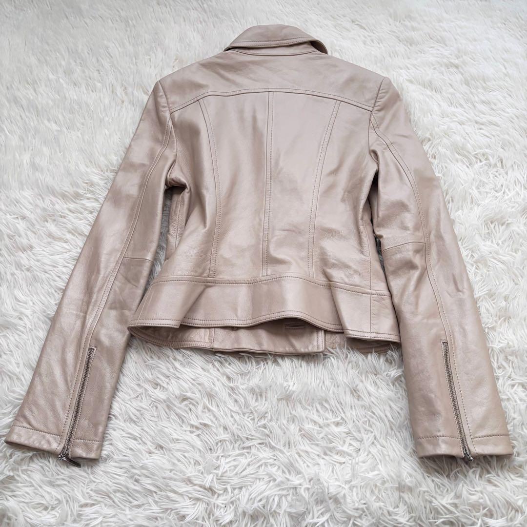 ピンキー＆ダイアン ラム ナポレオン ライダース レザージャケット 38