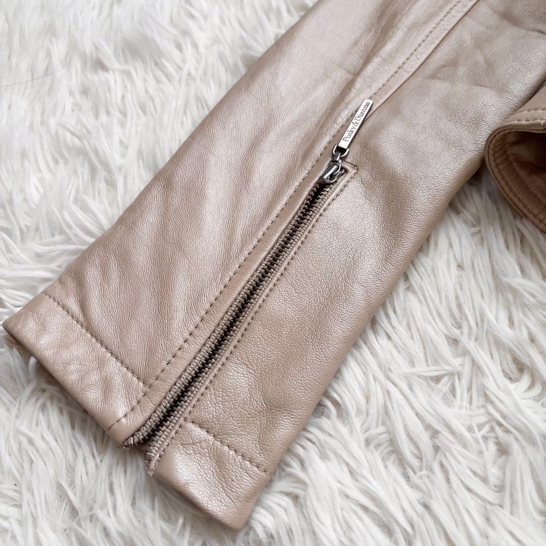 ピンキー＆ダイアン ラム ナポレオン ライダース レザージャケット 38