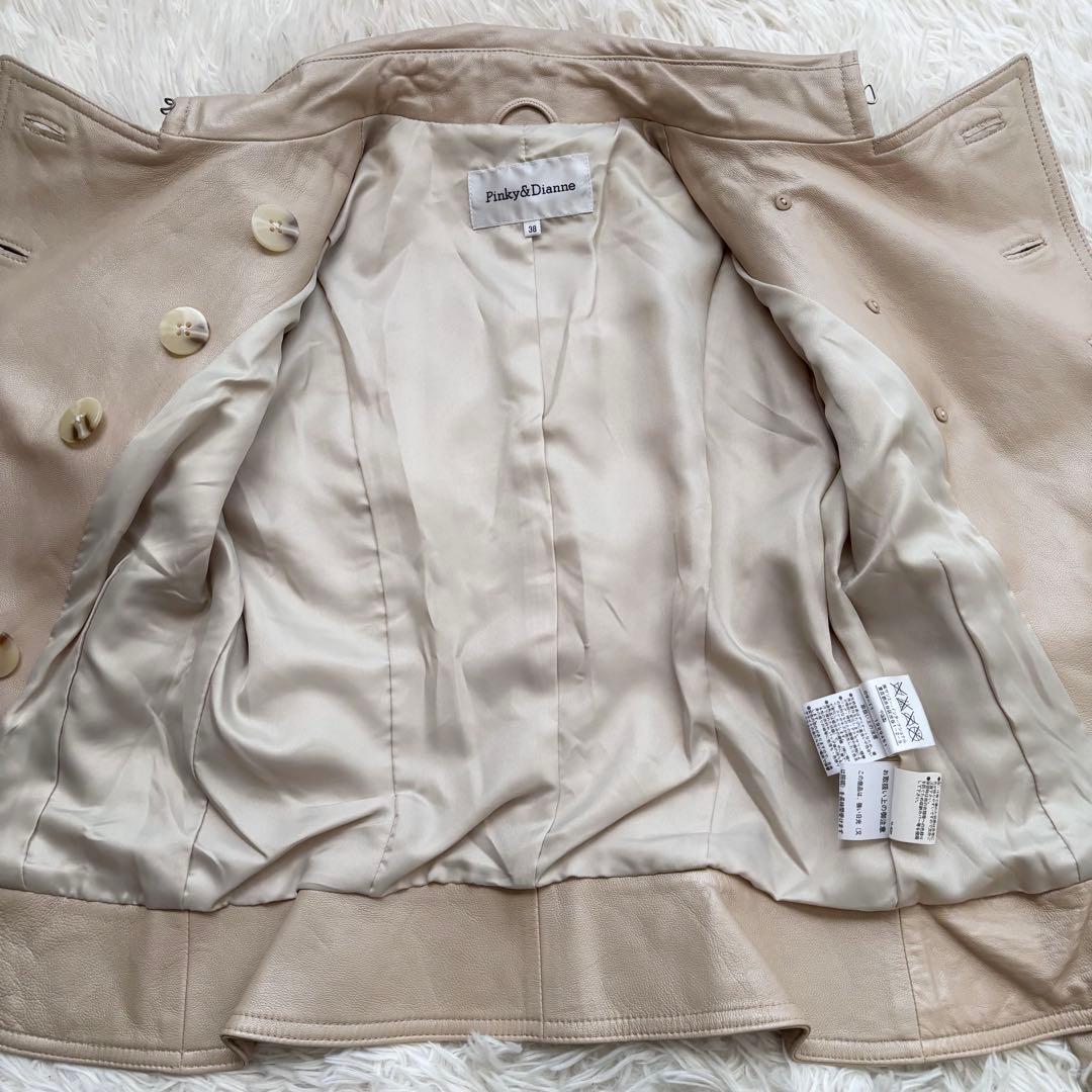 ピンキー＆ダイアン ラム ナポレオン ライダース レザージャケット 38