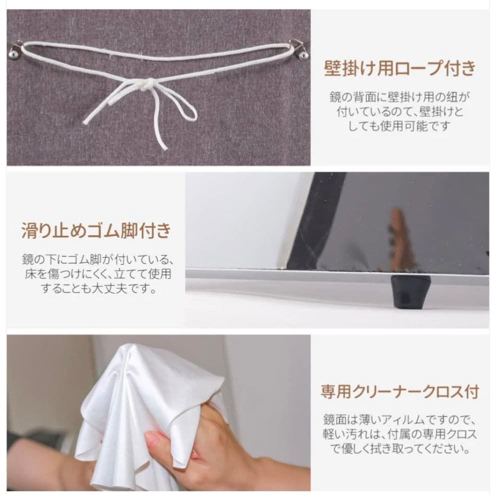 【新品】割れないフィルムミラー 40×90cm ゴールド軽量＆安全 高品質