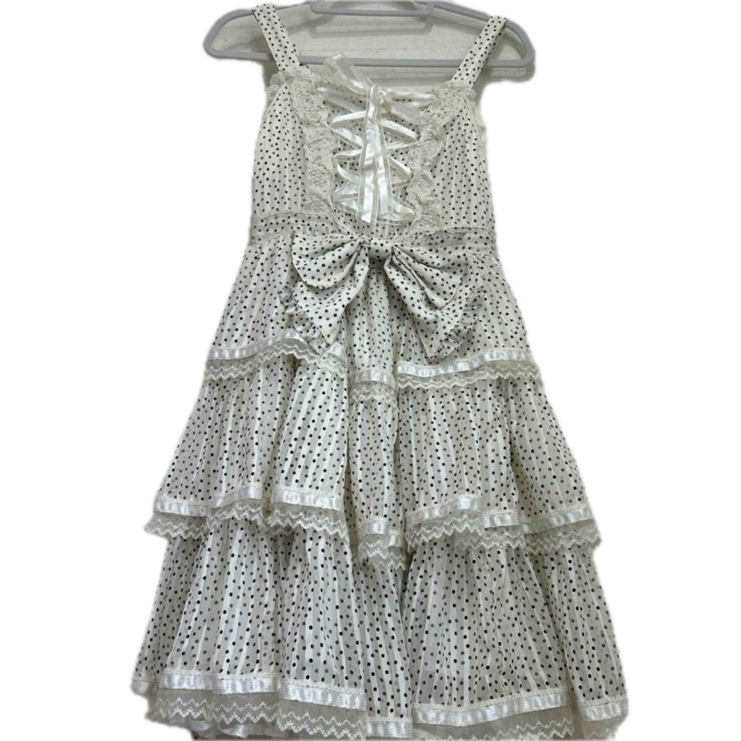 H2 ベイビーザスターズシャインブライト　ドット　シフォン　ジャンパースカート