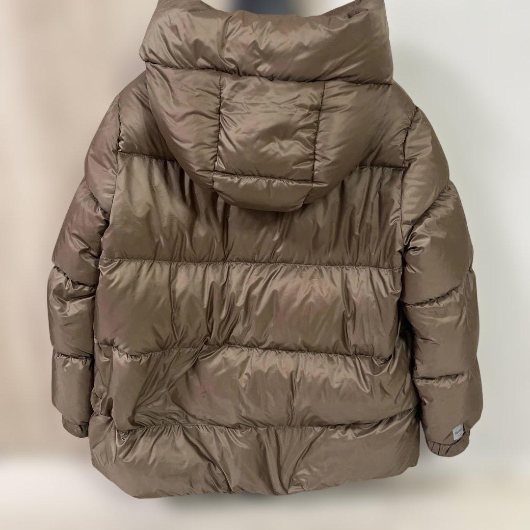 Max Mara SEIA ダウンジャケット ブラウン フード付き