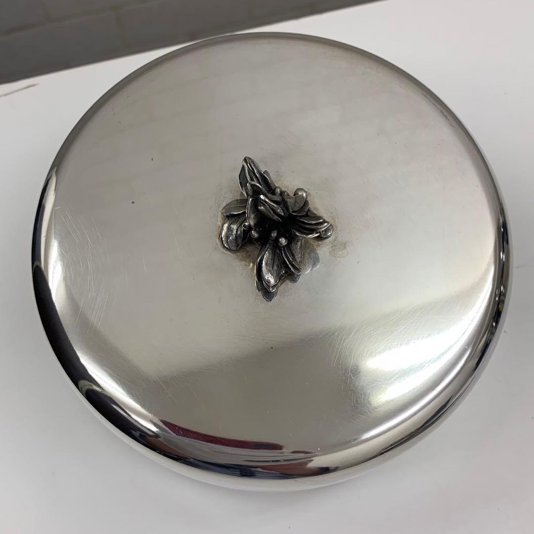 ERCUIS エルキューイ ボンボニエール 小物入れ 銀器 フランス φ12cm