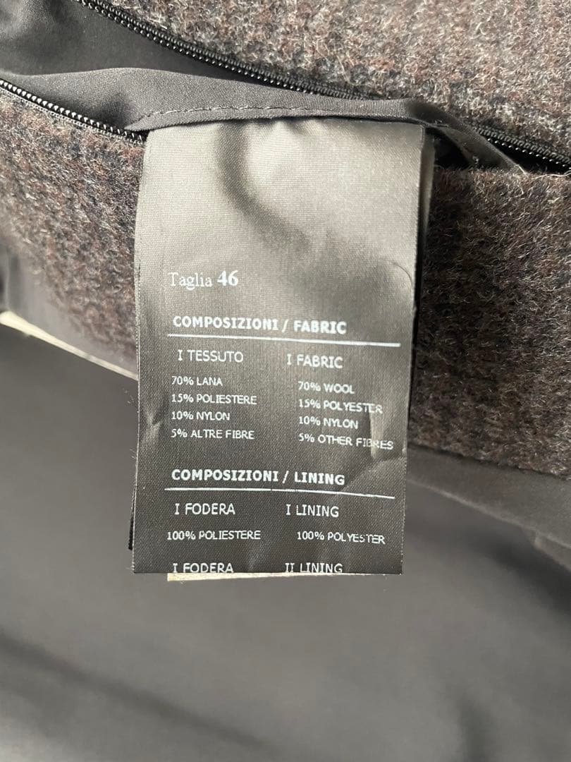 hevo AMASTUOLA バルカラーコート　ブラウン　46 ウール混紡