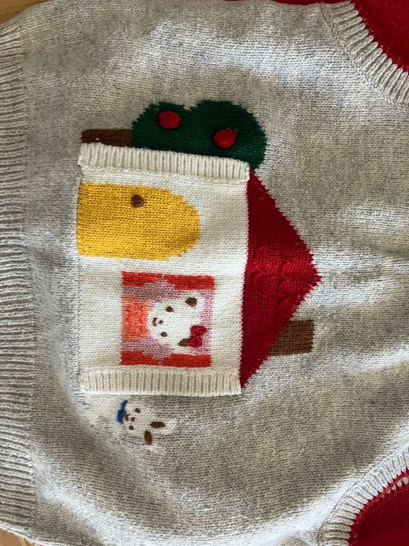 赤いベビー服6点セット　女の子ワンピースベスト帽子