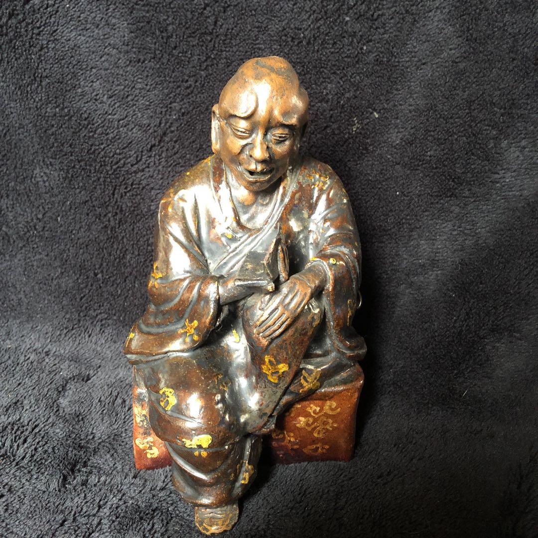 No. 4 羅漢仏像　置物　古備前　年代物　古美術