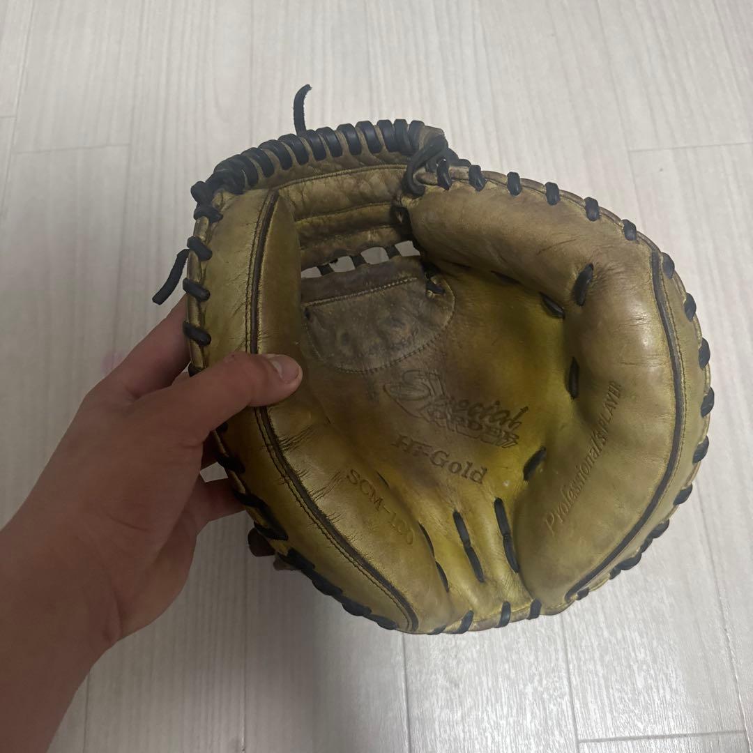 ハイゴールド　きゃっチャーミット　硬式グローブ イエロー