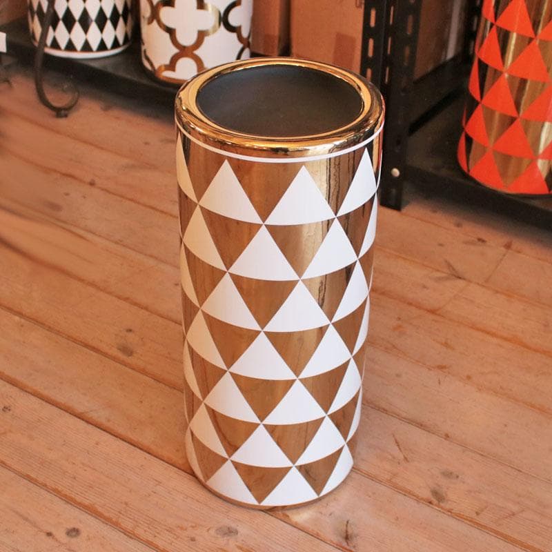 傘立て アンブレラスタンド 陶器製 ホワイト モダン 113-441