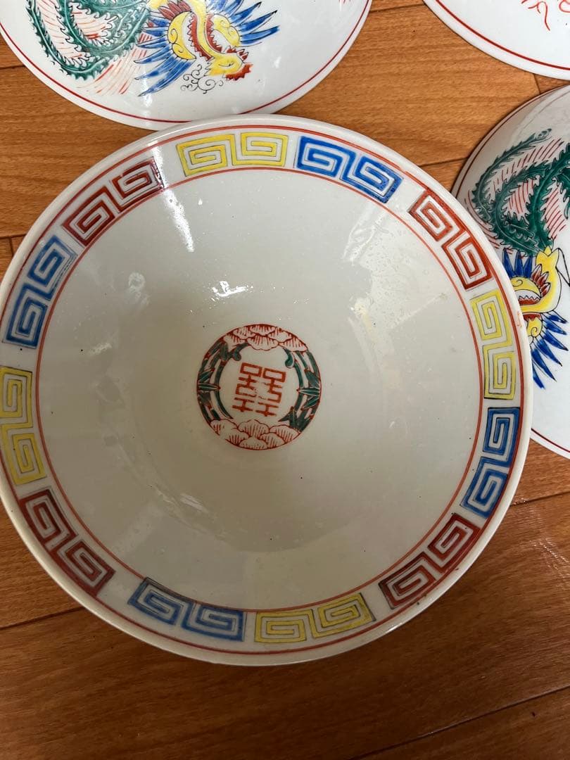 ラーメン鉢ヴィンテージ　中華どんぶり　中華皿　6個セット昭和レトロ