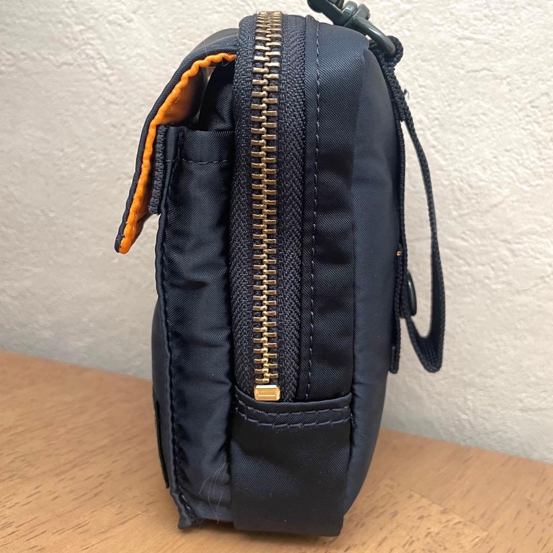 未使用級✨ PORTER アイアンブルー ゴールドファスナー ポーチ