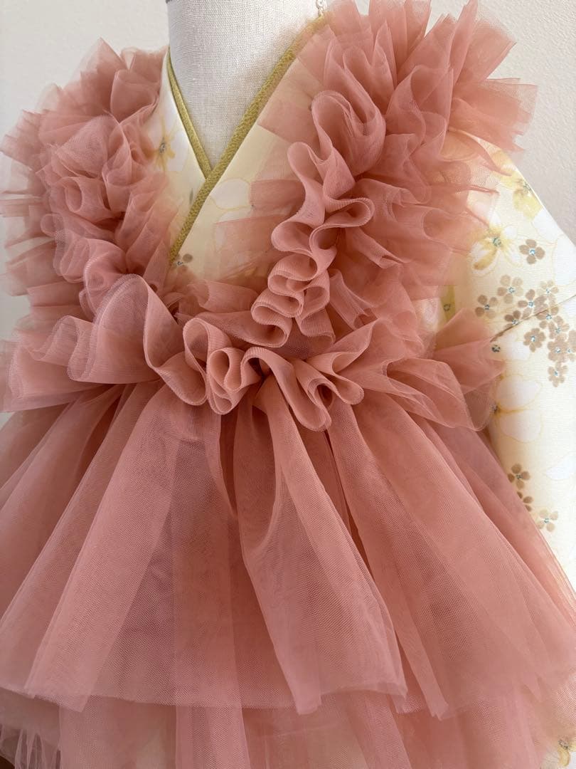 08 ヌードローズ　チュール被布