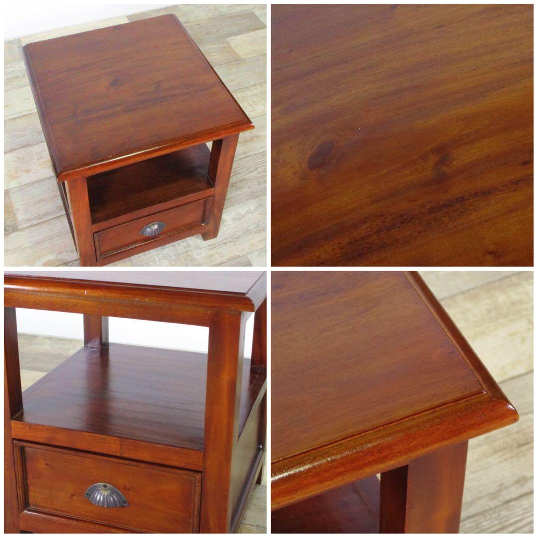 C 新品 コロニアル サイドテーブル ミニテーブル 小物入れ 収納 アジアン