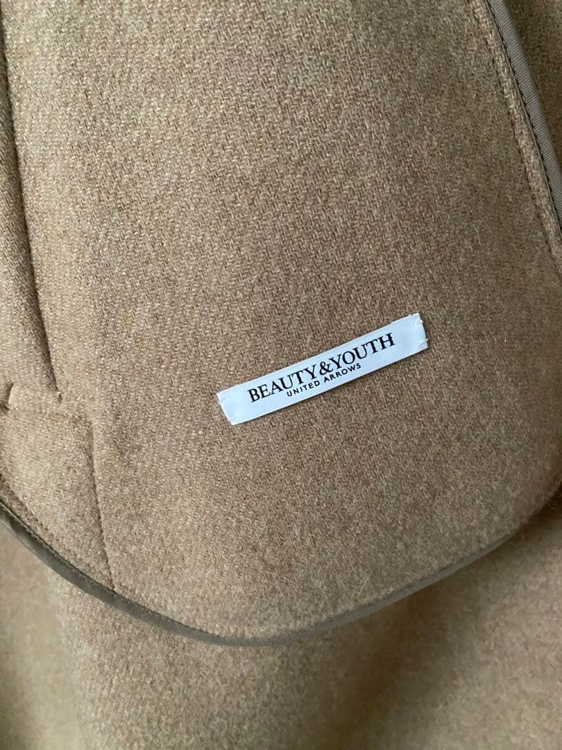 BEAUTY&YOUTH ウールリバーコート　ロングコート　ベージュ