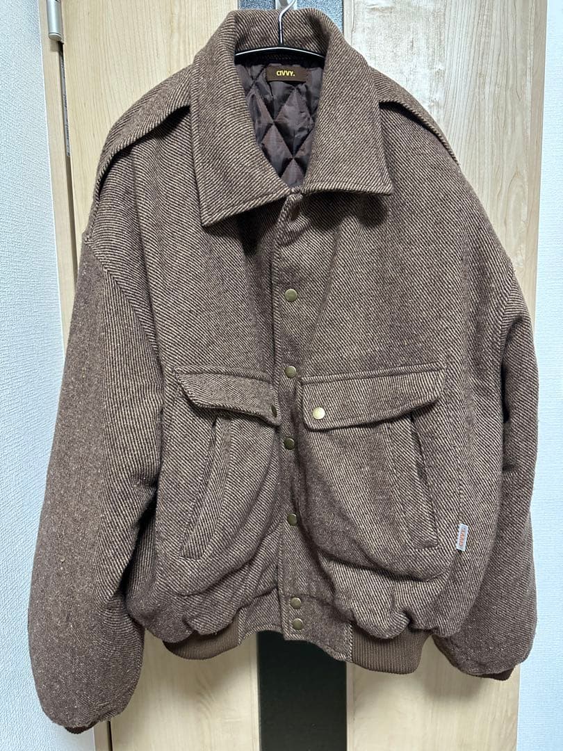 【完売品】civvy. ヘリンボーンフライトジャケット -