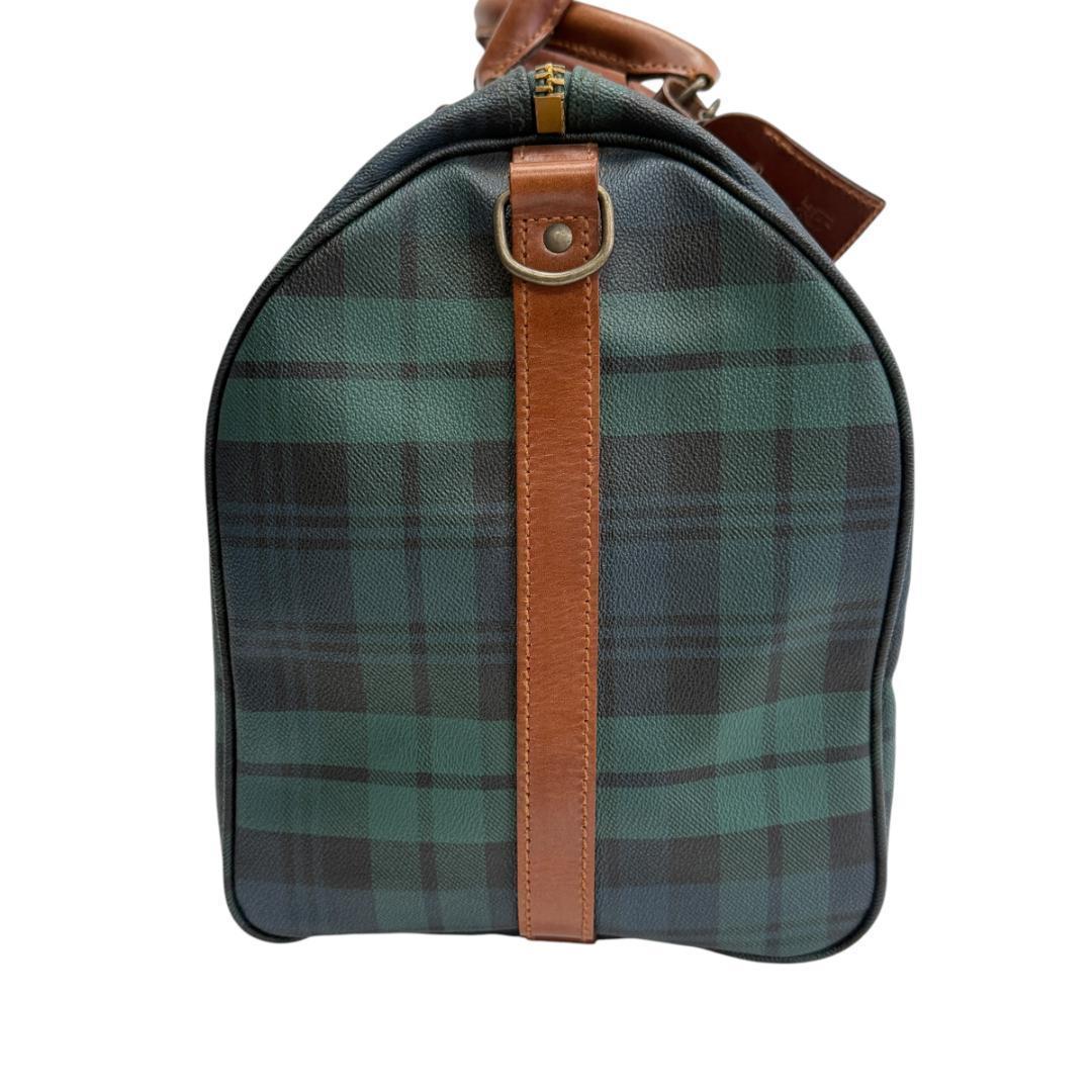 美品 ポロ ラルフローレン ボストンバッグ 2WAY グリーン チェック柄