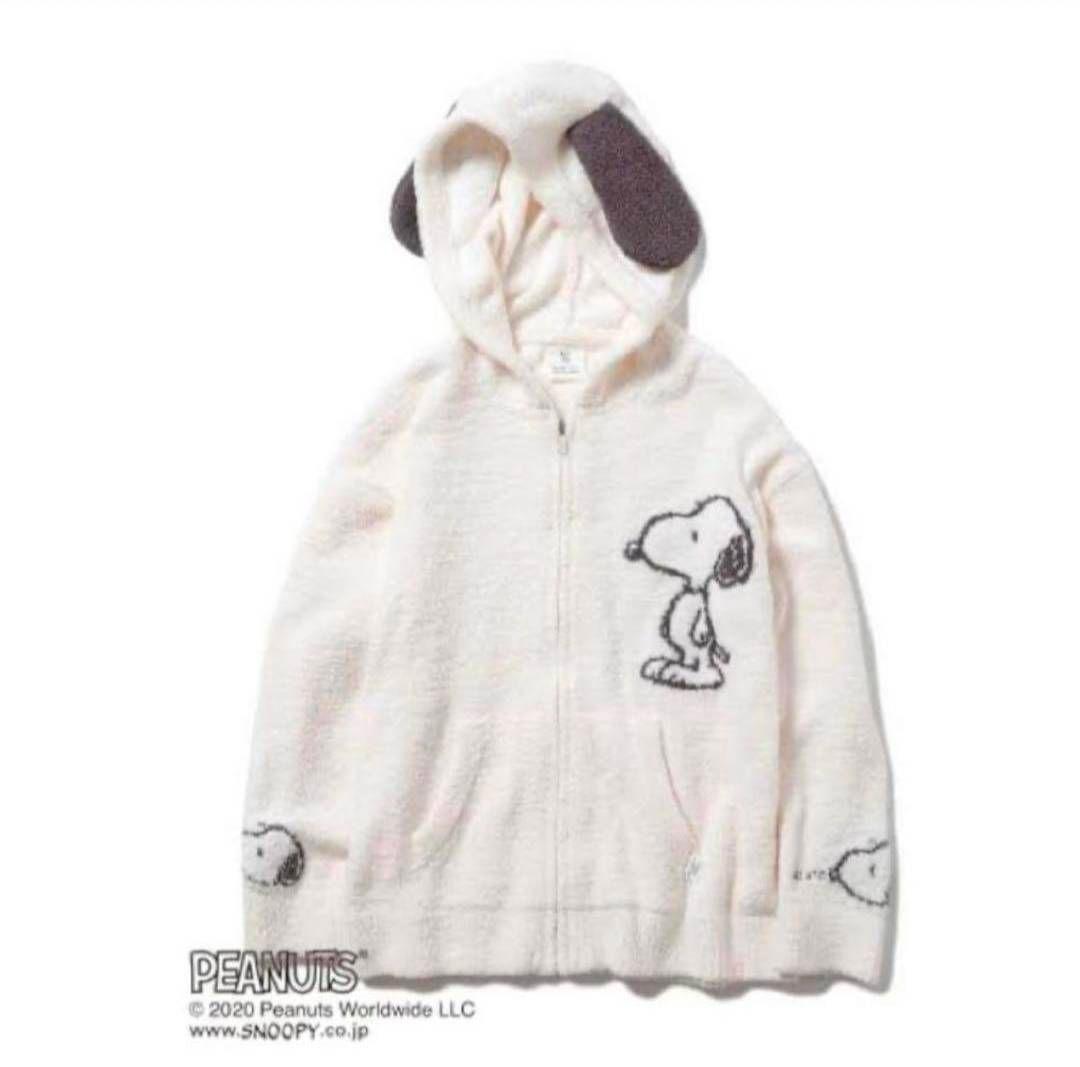 新品タグ付き♪ 本田翼着用 ジェラートピケ 耳付きフードスヌーピーパーカー F