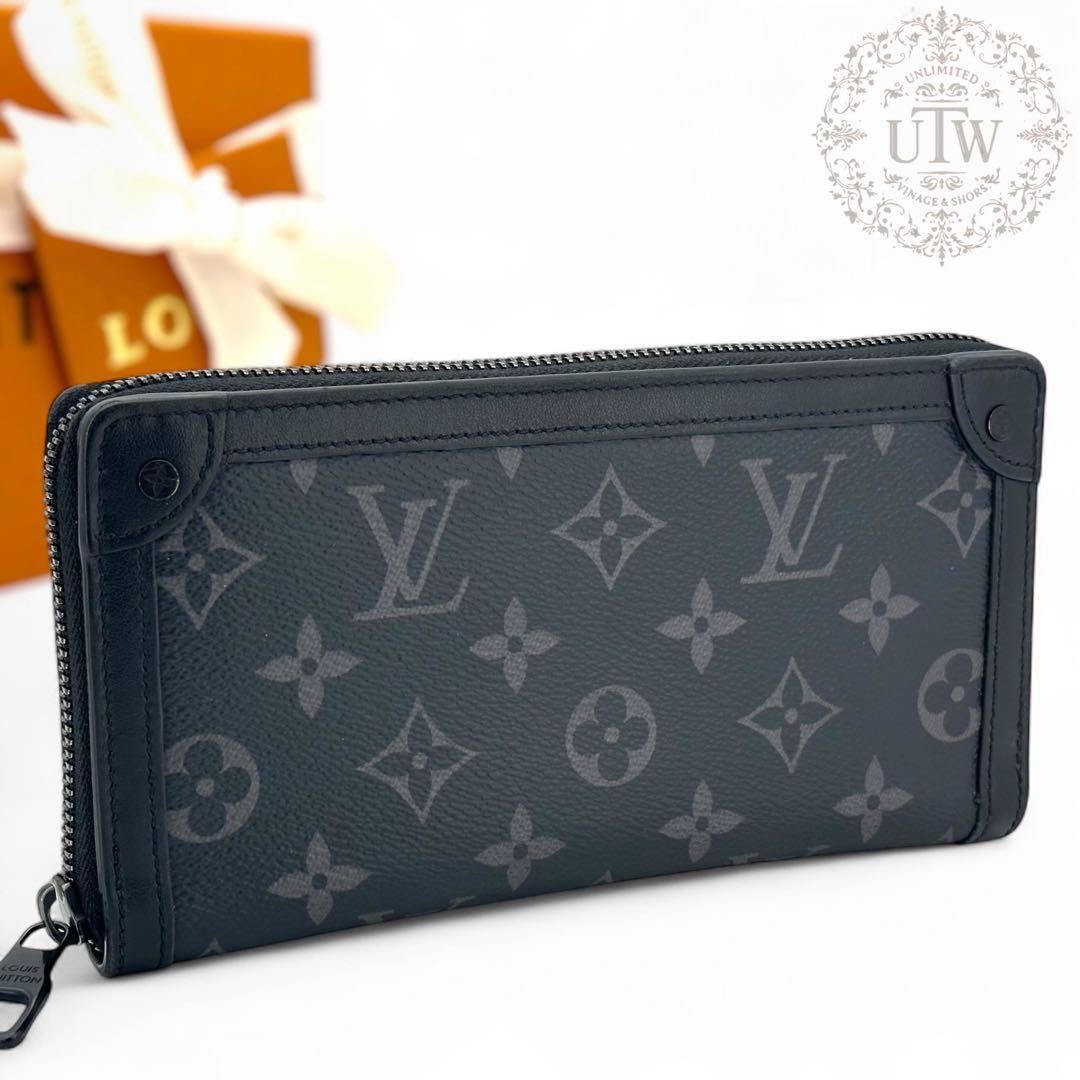新型　ルイヴィトン モノグラム エクリプス トランク ジッピーウォレット 長財布
