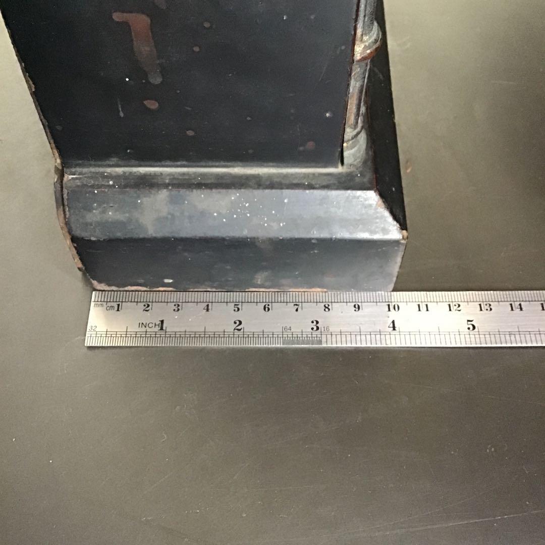 アーチ型ローマ数字置時計　骨董品　アンティーク　鉄製　古時計　置時計