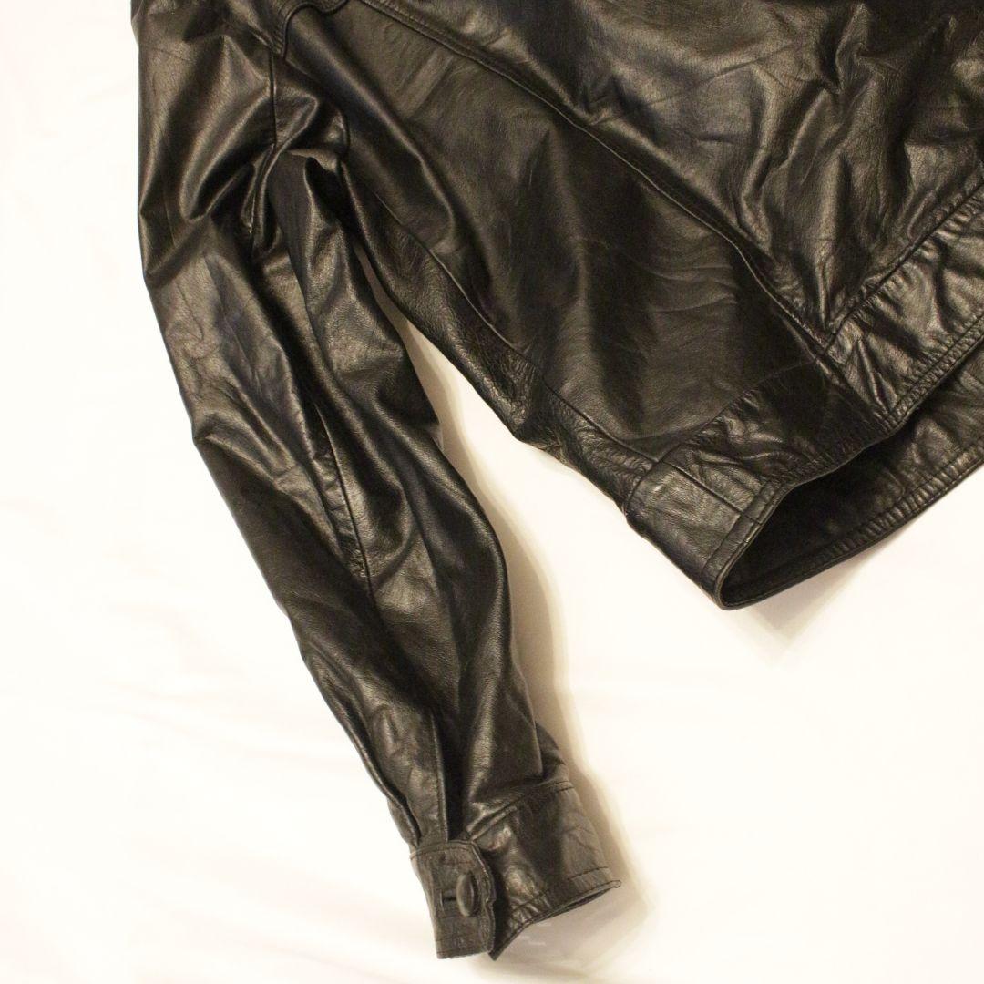 レザージャケット gジャン トラッカージャケット ブラック