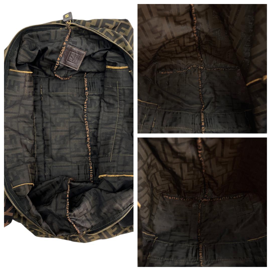 美品 FENDI フェンディ ボストンバッグ ズッカ 総柄 ロゴ 大容量 旅行