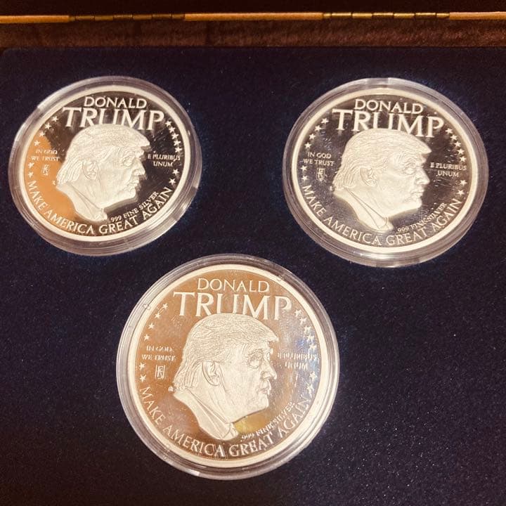（超希少！）トランプ大統領　1オンス 銀貨　3種メモリアルボックスセット