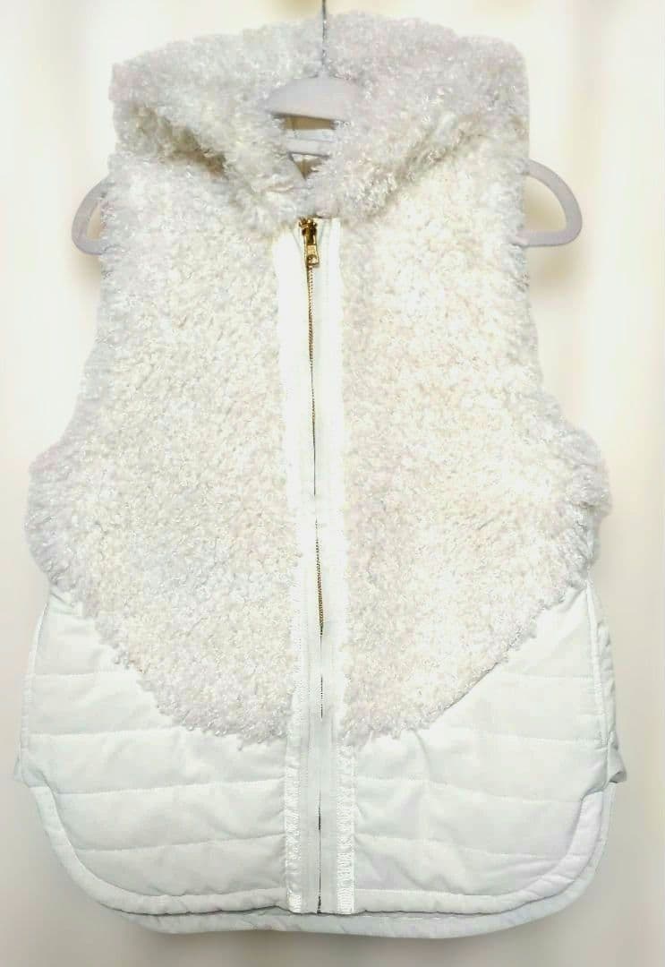 デザインアエラ　プードルファーベスト　リバーシブル　ホワイト