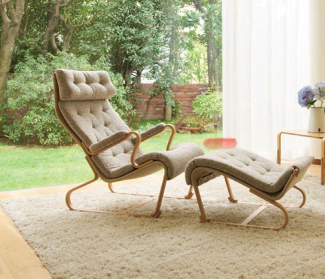 天童木工 TENDO ブルーノマットソン ハイバックチェア& オットマンセット