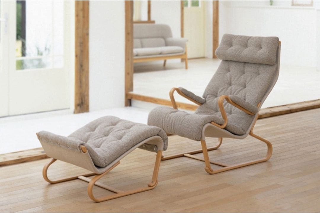 天童木工 TENDO ブルーノマットソン ハイバックチェア& オットマンセット