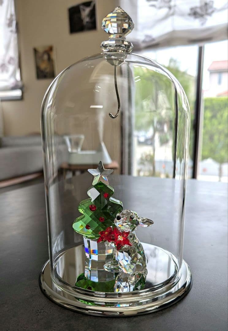 スワロフスキー　ガラス製ドーム型ディスプレイ　ベルジャー　Swarovski