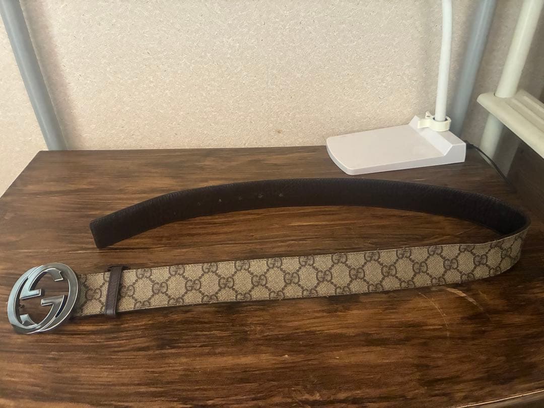 GUCCI グッチ 114984 インターロッキングGG柄 PVC シルバー金具