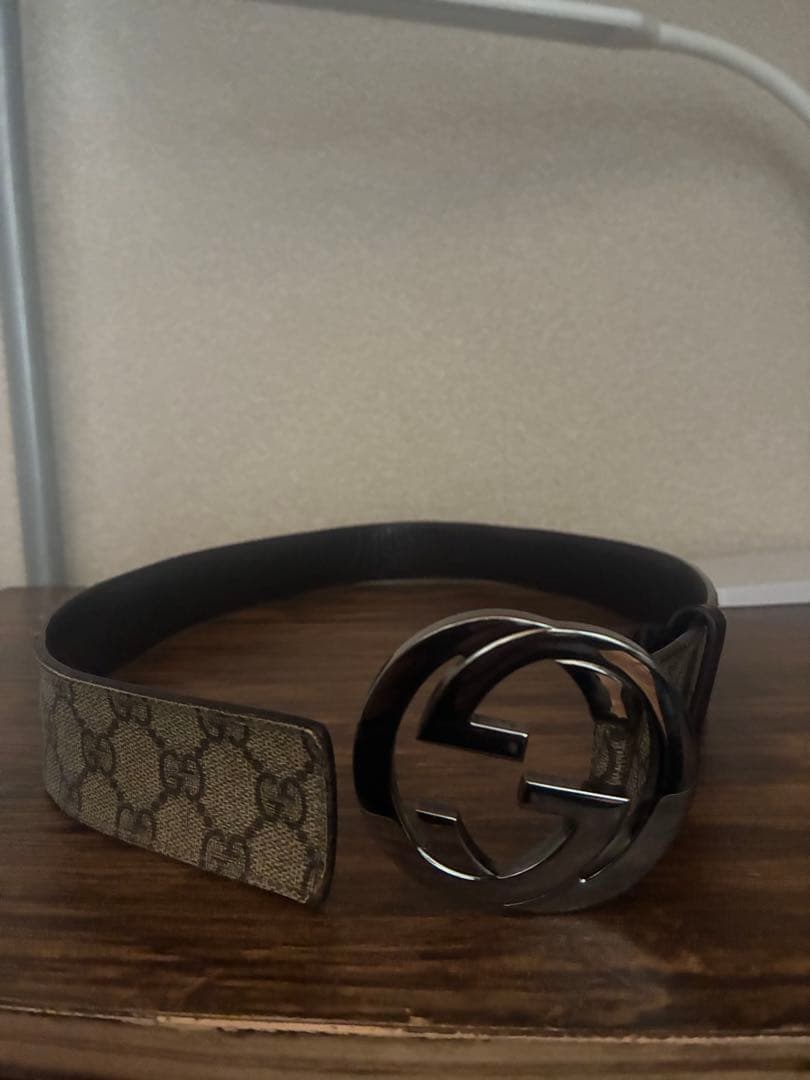 GUCCI グッチ 114984 インターロッキングGG柄 PVC シルバー金具