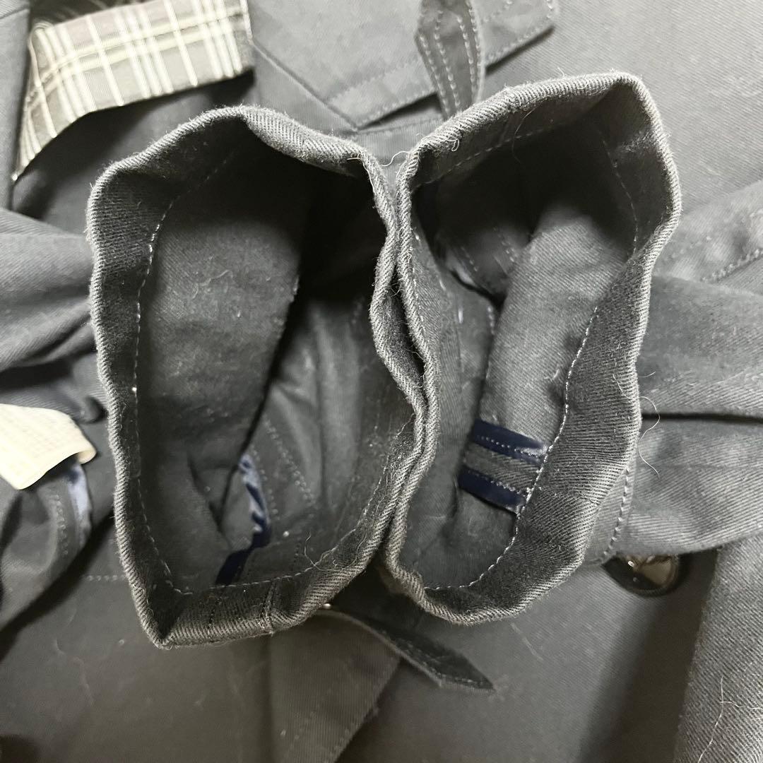 美品✨バーバリーブラックレーベル ショートトレンチコート M 濃紺 メタルボタン