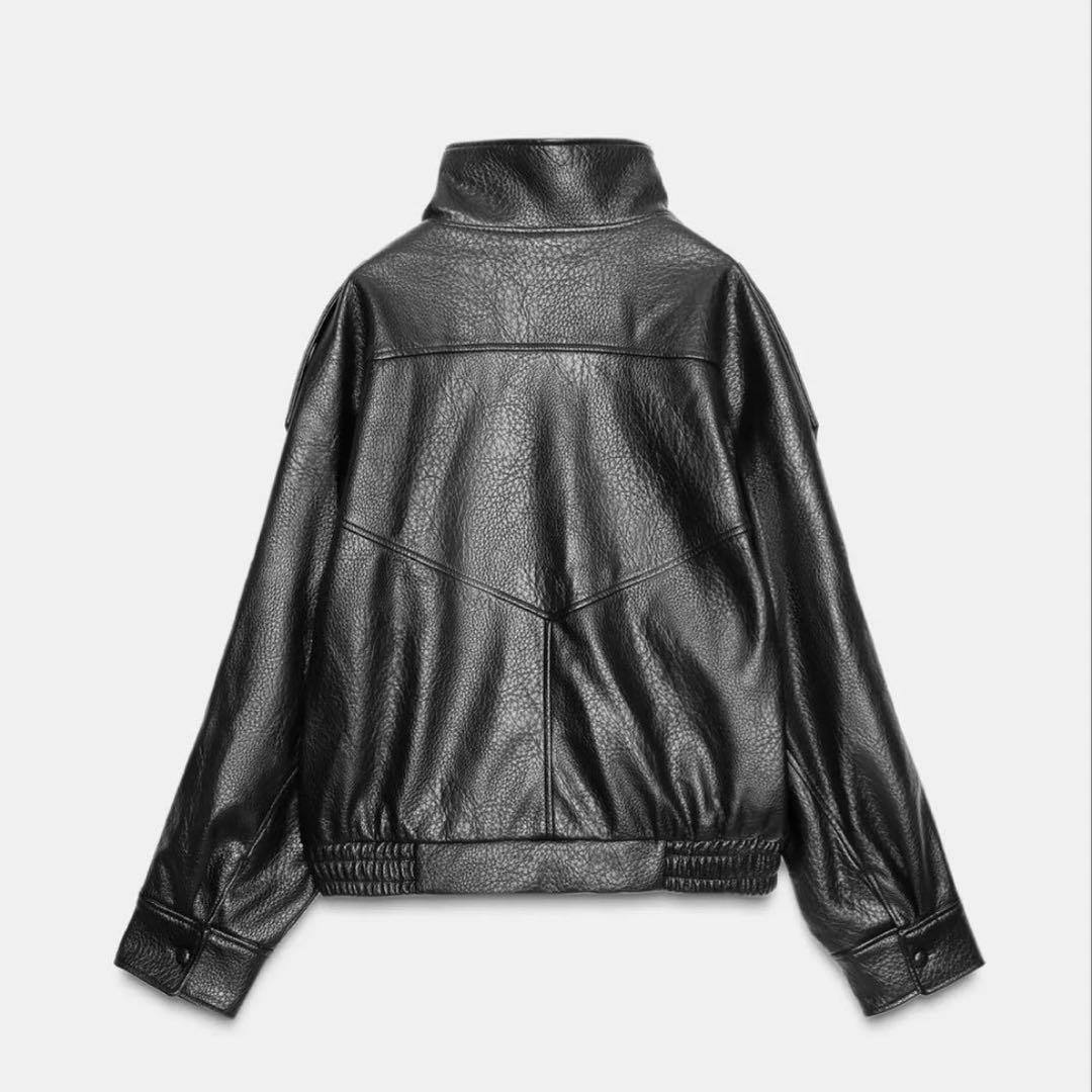 【✨新品未使用】ZARA フェイクレザージャケットMサイズ ysl 超メルカリ市