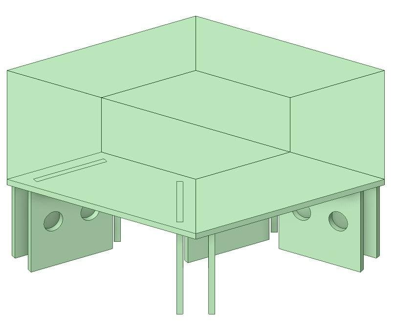 中サイズ ヘキサゴンテーブル ヘキサテーブル 囲炉裏テーブル 組み立て式