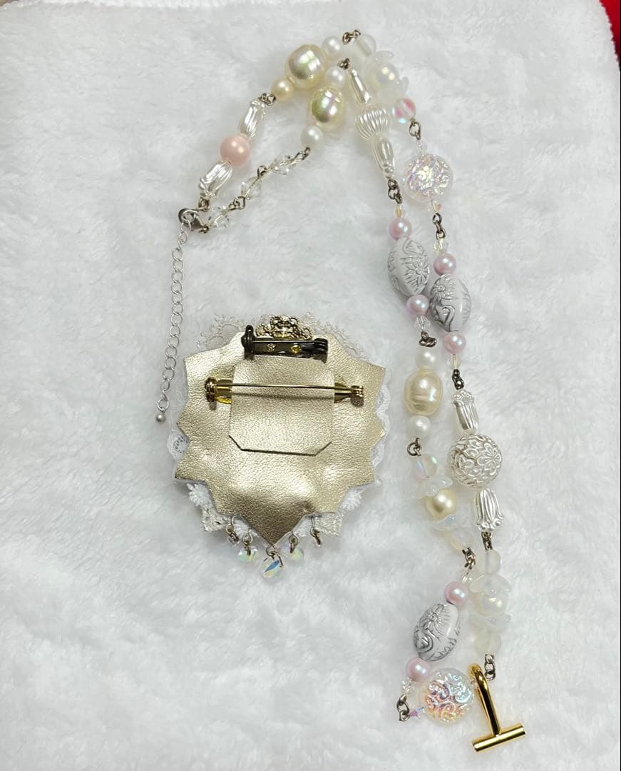 piari様　ネックレス　色紙　ハンドメイド　ビーズ　刺繍