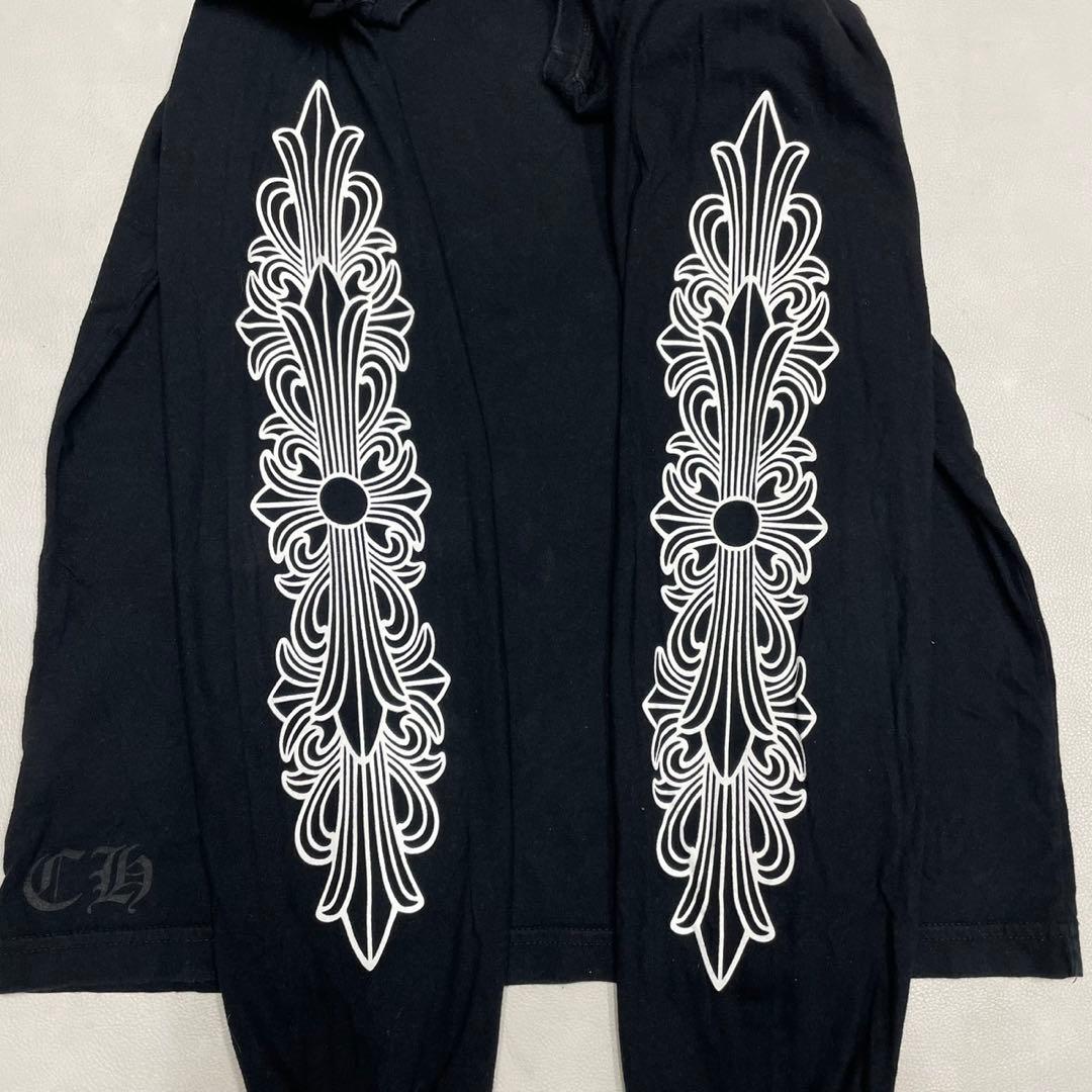 美品 CHROME HEARTS クロムハーツ ロンT フローラルクロス