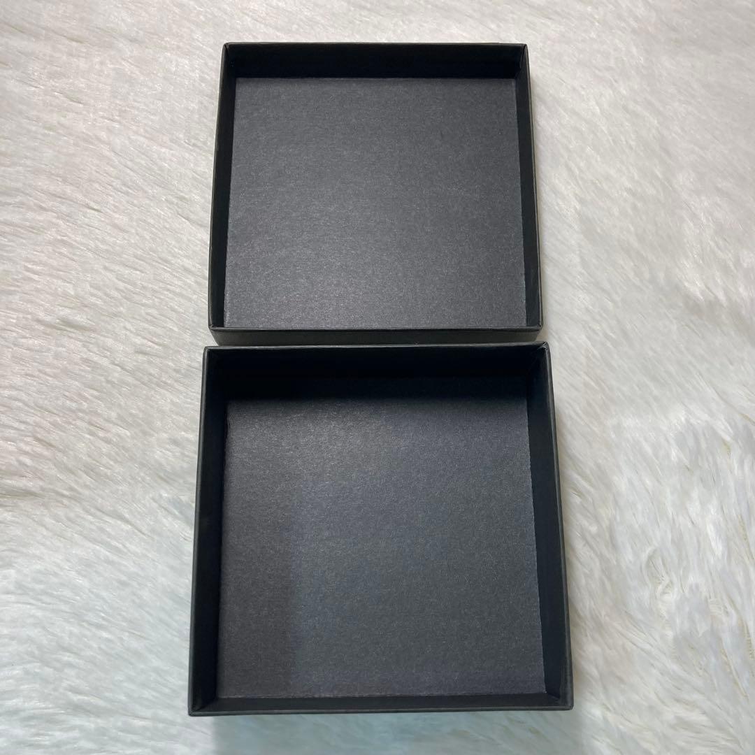 未使用保管 希少　GUCCI グッチ　二つ折り　黒　キャンバス　箱付き　付属　銀