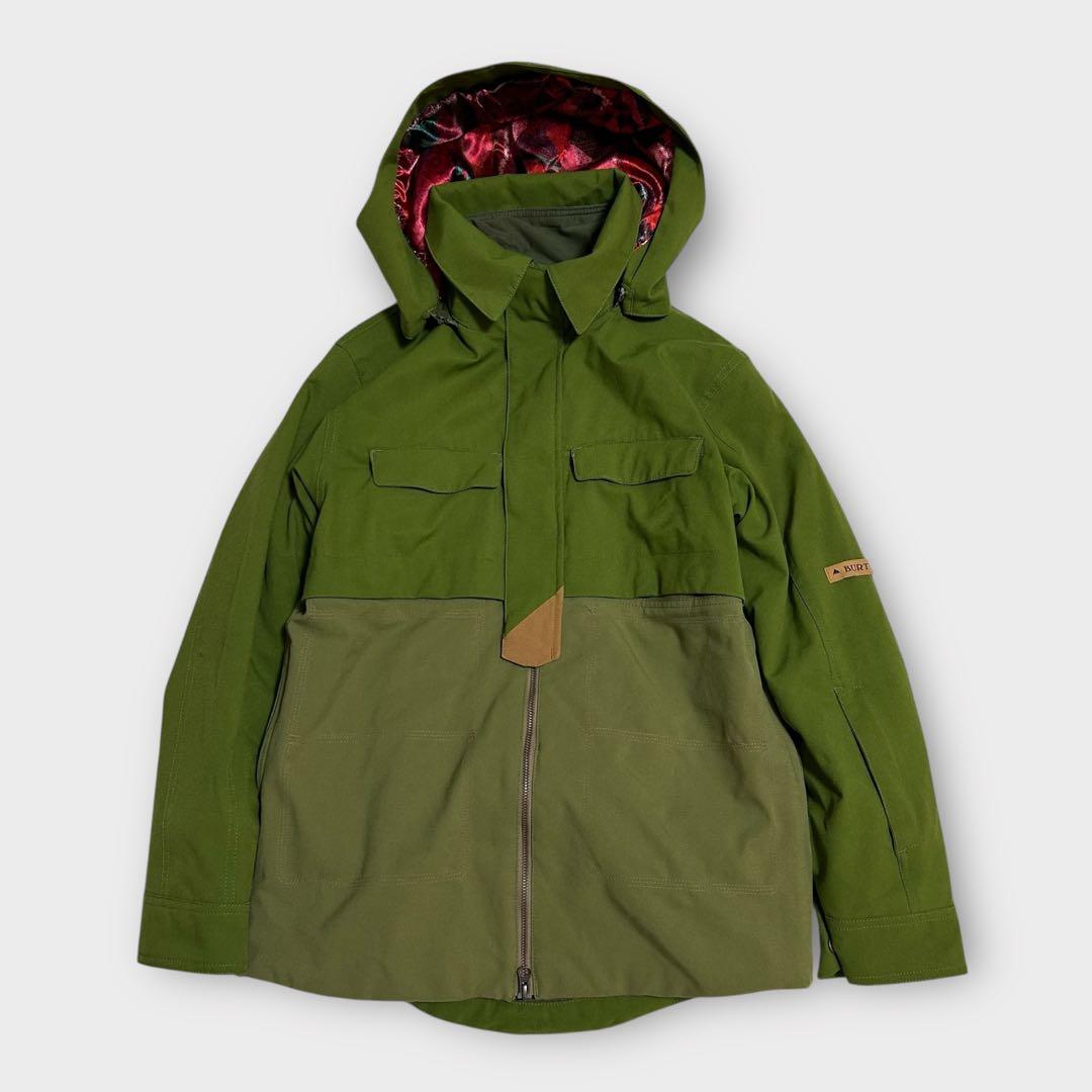 BURTON (S) スノーボードウェア　ジャケット　アースカラー　帽子脱着可能
