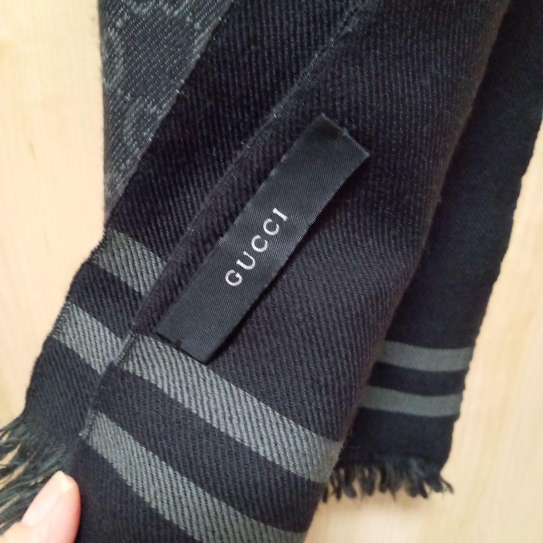 グッチ GUCCI 100%ウール マフラー イタリア製