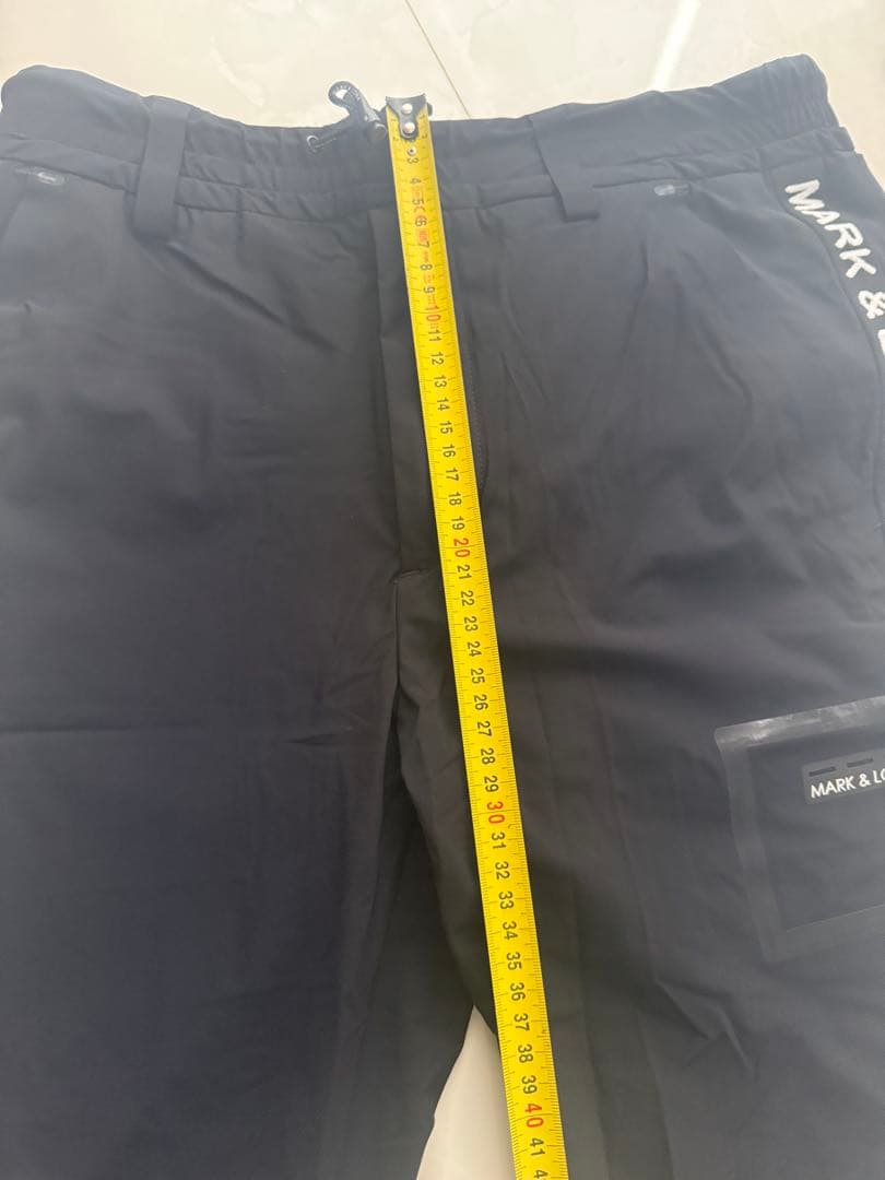 MARK&LONA マークアンドロナ ゴルフパンツ 46 黒 未使用 ロゴライン