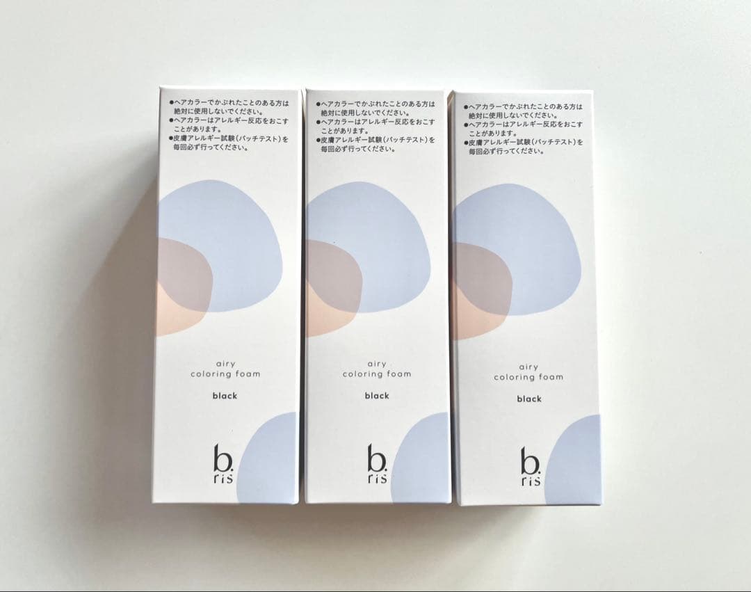 b.ris ビーリス エアリーカラーリングフォーム 80g ブラック 3本