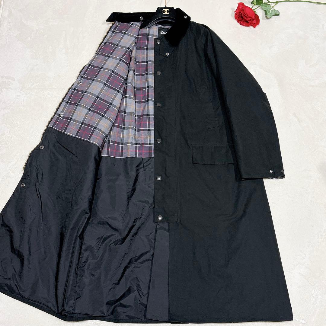 未使用✨　バブアー　ステンカラー　ロング　コート　XL ブラック